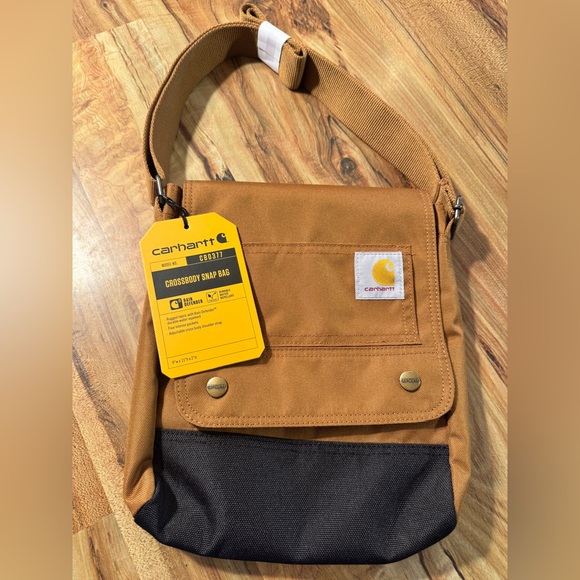 Carhartt Handbags - Carhartt Brown Crossbody Snap Bag